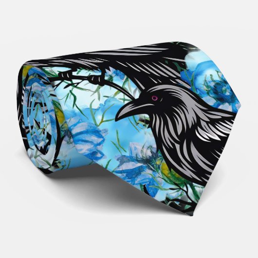 Raven Neck Tie Krawatte (Gerollt)
