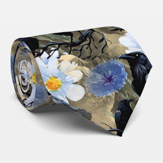 Raven Neck Tie Krawatte (Gerollt)