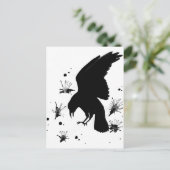 Raven Nevermore Postkarte (Stehend Vorderseite)