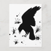 Raven Nevermore Postkarte (Vorderseite)