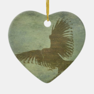 Raven of Poe's Poesie Keramikornament