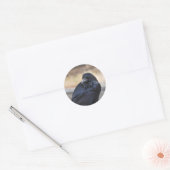 Raven of Yellowstone Runder Aufkleber (Umschlag)