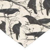 Raven on Branches Halloween crows Kurzer Tischläufer (Ecke)