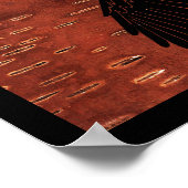 Raven on Inner Birch Bark Poster (Ecke)