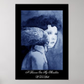 Raven on my Schulter Print Poster (Vorne)