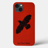 Raven on Red Case-Mate iPhone Hülle (Rückseite)
