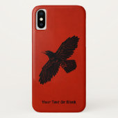 Raven on Red Case-Mate iPhone Hülle (Rückseite)