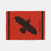 Raven on Red Fleecedecke (Vorderseite (Horizontal))