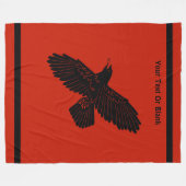 Raven on Red Fleecedecke (Vorderseite (Horizontal))