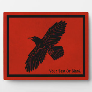 Raven on Red Fotoplatte