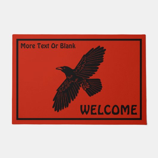 Raven on Red Fußmatte (Vorderseite)