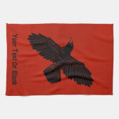 Raven on Red Geschirrtuch (Horizontal)