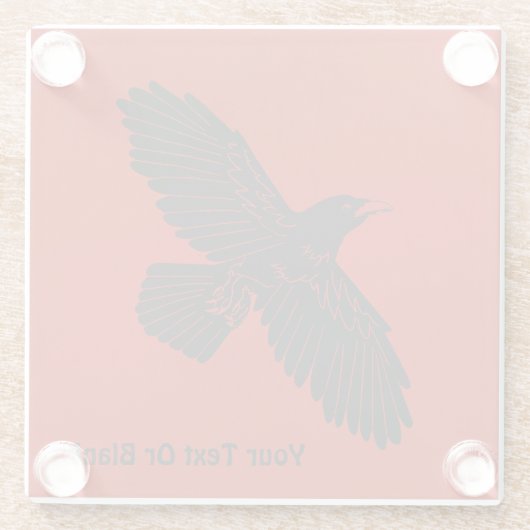 Raven on Red Glasuntersetzer (Rückseite)