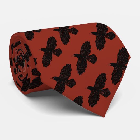 Raven on Red Krawatte (Gerollt)