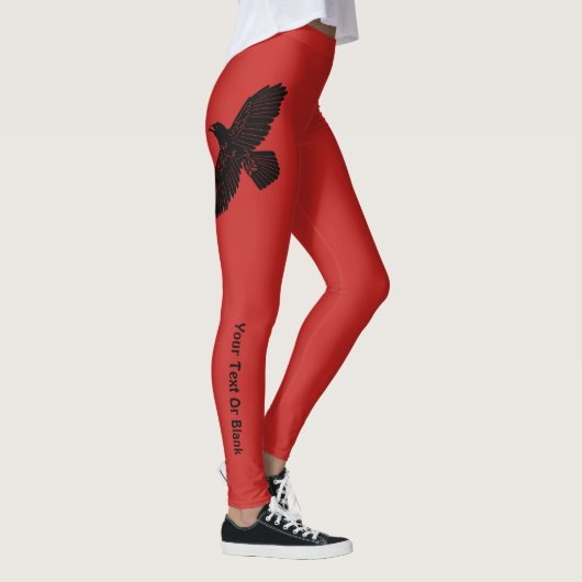 Raven on Red Leggings (Rechts)