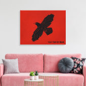 Raven on Red Leinwanddruck (Insitu (Wohnzimmer))