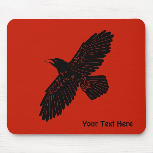 Raven on Red Mousepad (Vorne)