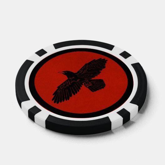 Raven on Red Pokerchips (Einzeln)