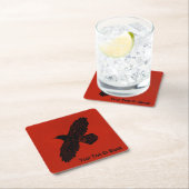 Raven on Red Rechteckiger Pappuntersetzer (Vor Ort)