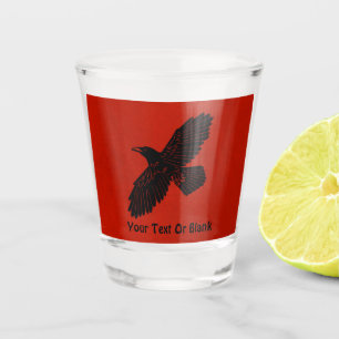 Raven on Red Schnapsglas