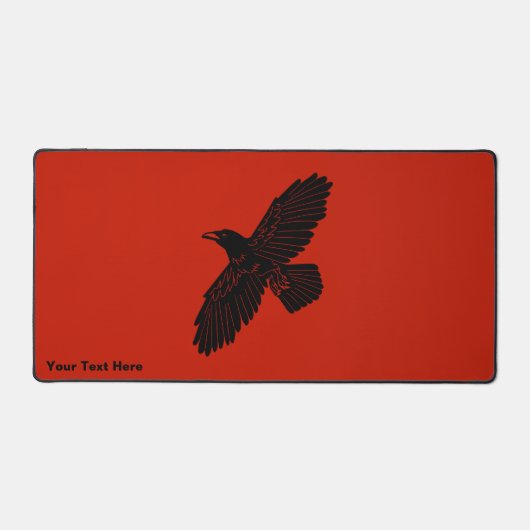 Raven on Red Schreibtischunterlage (Vorderseite)