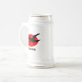 Raven on red sun bierglas (Vorderseite Links)