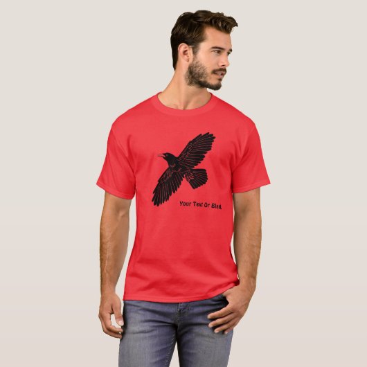 Raven on Red T-Shirt (Vorne ganz)
