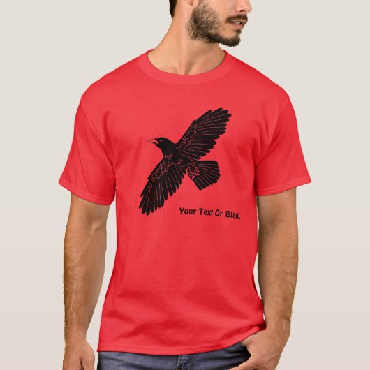 Raven on Red T-Shirt (Vorderseite)