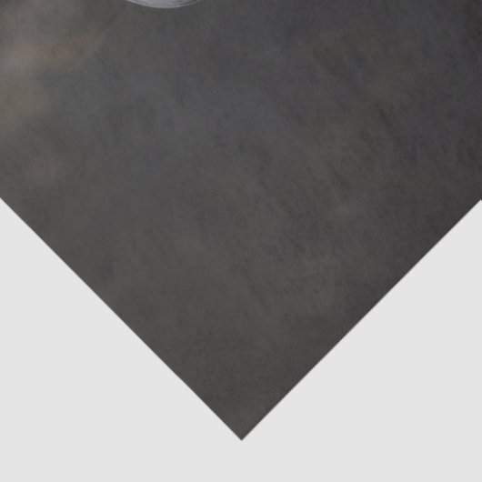 Raven on Skull mit Kerzen und Amethyst-Kristallen Seidenpapier (Ausschnitt)