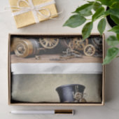 Raven on Skull with Steampunk Accents Decoupage Seidenpapier (Geschenk)