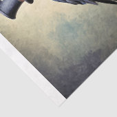 Raven on Skull with Steampunk Accents Decoupage Seidenpapier (Detail)