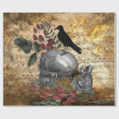 Raven on Skulls Geschenkpapier (Flach)