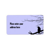 Raven on the Tree Adressaufkleber (Vorne)