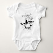 Raven on the Tree Baby Bodysuit Baby Strampler (Vorderseite)