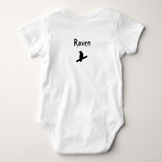 Raven on the Tree Baby Bodysuit Baby Strampler (Rückseite)