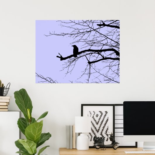 Raven on the Tree Poster (Heimbüro)