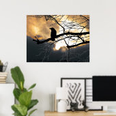 Raven on the Tree Poster (Heimbüro)