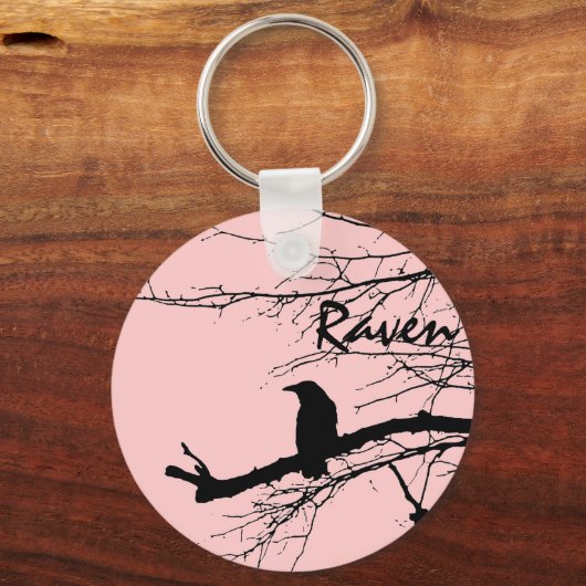 Raven on the Tree Schlüsselanhänger (Vorderseite)