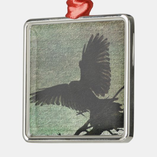 Raven Ornament Aus Metall (Links)