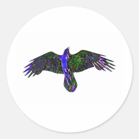 Raven Paint Runder Aufkleber (Vorderseite)