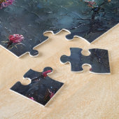 Raven Perched auf einem Grabstein Puzzle (Seite)