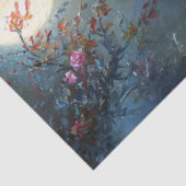 Raven Perched auf einem Grabstein Seidenpapier (Ausschnitt)