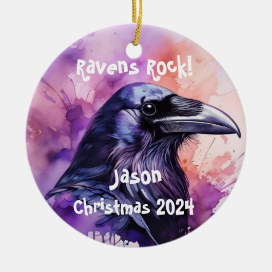 Raven Personalisiert Ornament (Vorne)