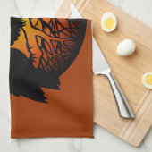 Raven Plate First Nations Raven Art im Dienste von Geschirrtuch (Viertel Falte)