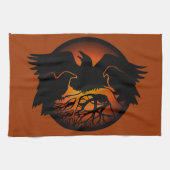 Raven Plate First Nations Raven Art im Dienste von Geschirrtuch (Horizontal)