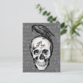 Raven Poe Postcard Postkarte (Stehend Vorderseite)