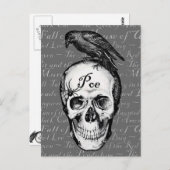 Raven Poe Postcard Postkarte (Vorne/Hinten)