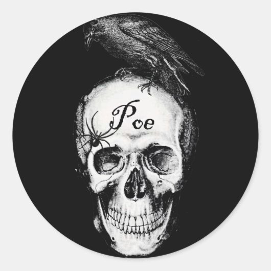 Raven Poe Sticker (Vorderseite)
