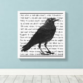 Raven Poem Edgar Allan Poe Leinwanddruck (Insitu (Holzboden))