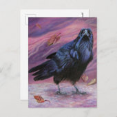 Raven Postcard Postkarte (Vorne/Hinten)